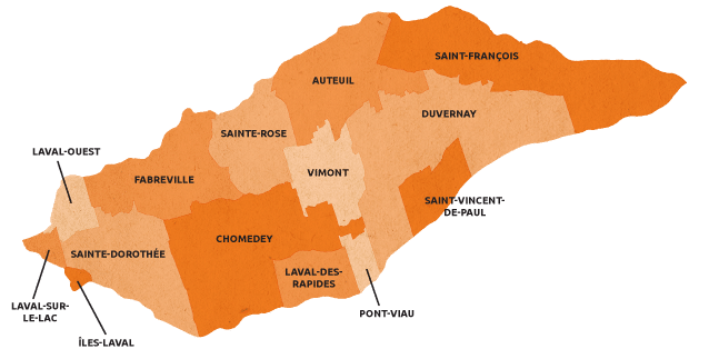 carte ville laval chomedey